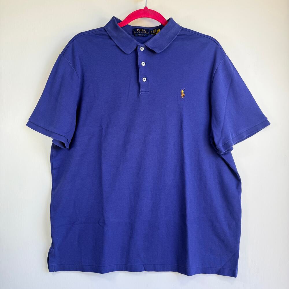 Polo Ralph Lauren Men's XL Polo Shirt Blue Classic Fit Short Sleeve Pony